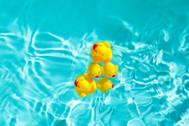 lastik ördek mavi su