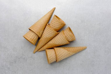 Beyaz Arkaplanda Waffle Konileri