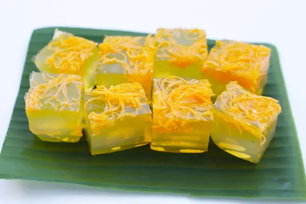 stock image Thai sweet egg floss jelly