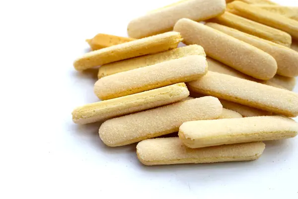 stock image Sponge finger cookies, Italian savoiardi biscuit snack