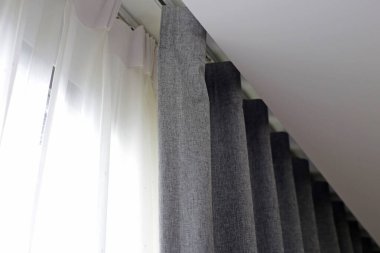 Perdeler kapı ya da pencere, oda dekorasyonu iç mekan.