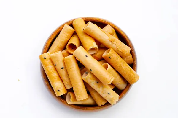 Stock image Thai snack, crispy coconut rolls