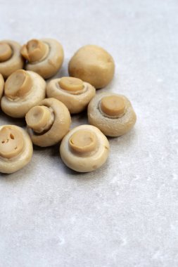 Salamura mantar. Konserve şampiyon mantarları.