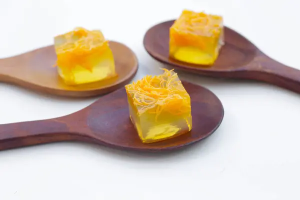 stock image Thai sweet egg floss jelly