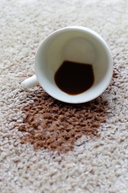 Coffee spilled on carpet, Coffee stain clipart