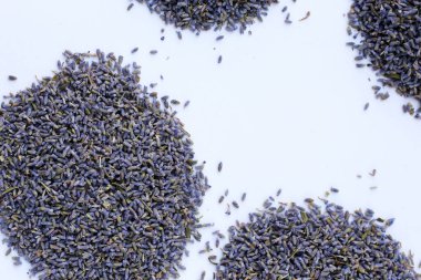 Bitki çayı demlemek için kurutulmuş lavanta tomurcukları.