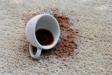 Coffee spilled on carpet, Coffee stain clipart