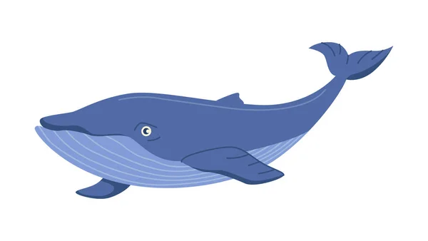 Walvissen Die Het Water Drijven Geïsoleerde Onderwaterdieren Die Zee Oceaan — Stockvector