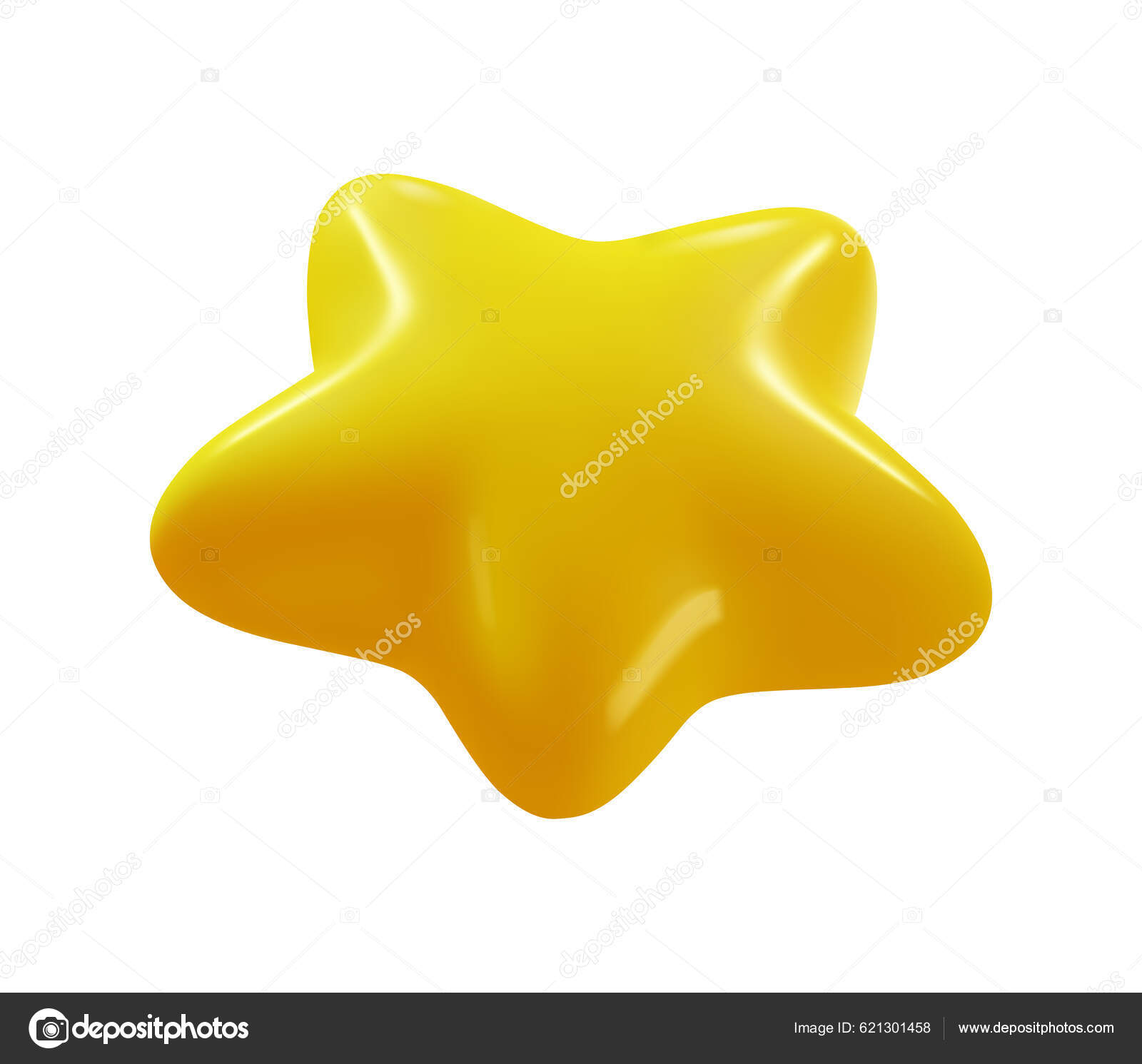 Golden Star Rotating Isolated Icon Symbol Award Feedback Rating Review