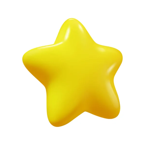 Realistischer Stern Goldenes Symbol Für Spiele Und Anwendungen Isolierte Auszeichnung — Stockvektor