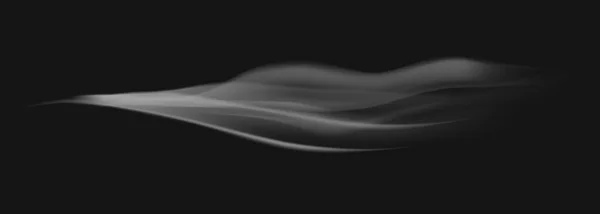 Дующий Порывистый Ветер Изолированный Дым Пар Погодные Условия Облако Дыма — стоковый вектор