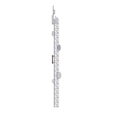 Anten kulesi radyo iletişimi 4G sinyali, şebeke askeri hava radarları. Vektör telekomünikasyon 5G direği, televizyon, telefon teknolojisi. İnternet iletişim kulesi, telekom ekipmanı