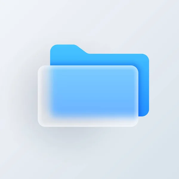 File Folder Vector Modern Trend Icon Style Glassmorphism Gradient Blur — Stock Vector
