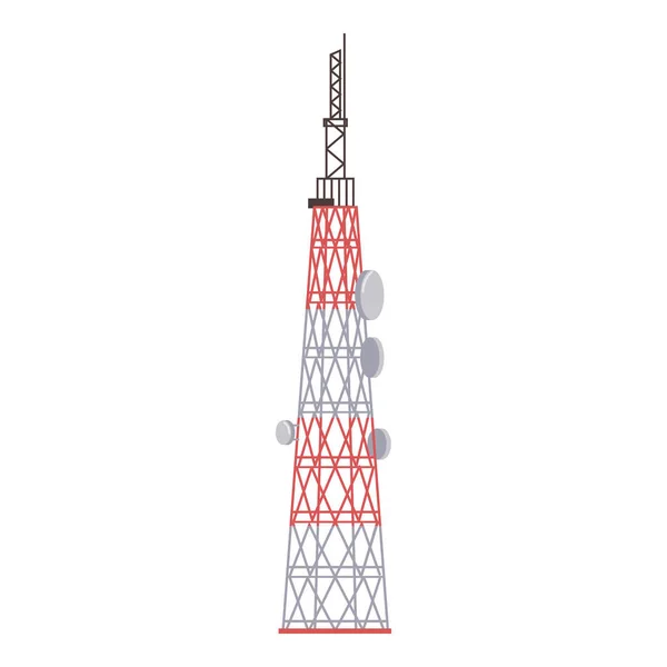 Antena Celular Torre Telecomunicaciones Ondas Radio Transmisor Antena Señal Vectorial — Archivo Imágenes Vectoriales