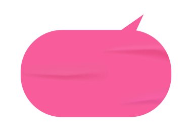 Buruşuk diyalog balonu ya da metin ya da cümle için boş alanı olan konuşma balonu. Konuşma ve mesajlaşma için izole edilmiş bir etiket simgesi. Gerçekçi biçimdeki vektör