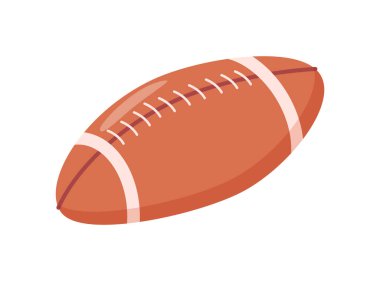 Rugby topu eğlence için, eğlence için ya da profesyonel eğitim için oynanır. Boş zaman ve aktiviteler için izole ekipman. Düz biçimli vektör