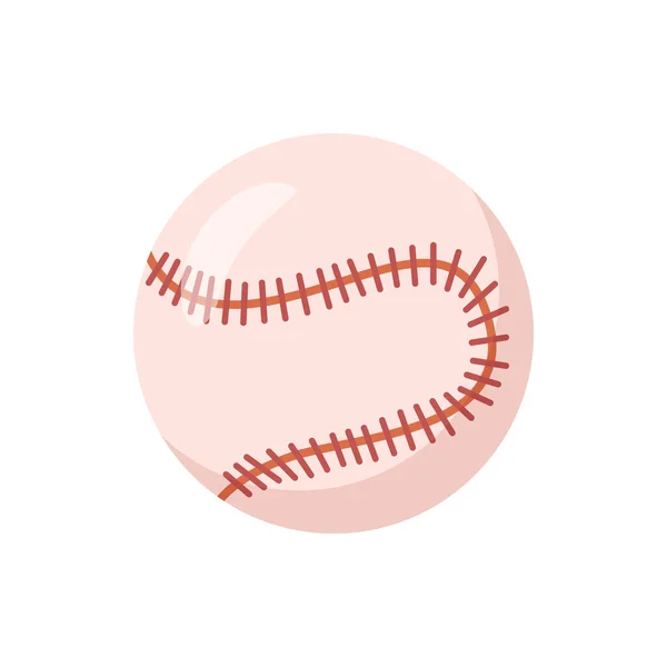 棒球运动的游戏和活动 孤立的图标球在室外玩耍 爱好和娱乐 锻炼和身体发展 矢量呈扁平型 — 图库矢量图片