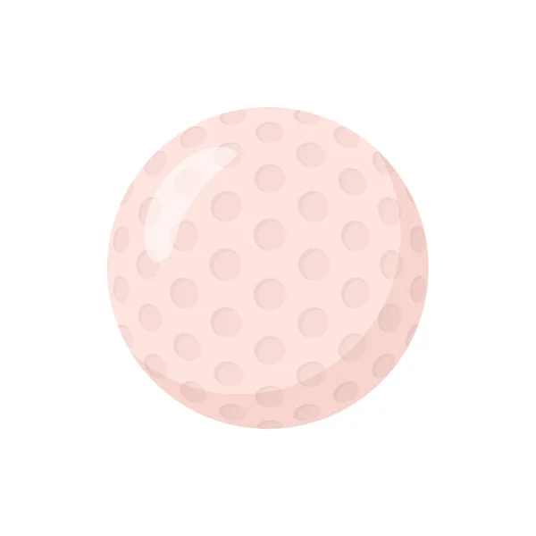 打高尔夫球用的带肋小球 独立的娱乐或娱乐设备图标 业余爱好或活动 矢量呈扁平型 — 图库矢量图片