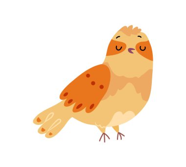 Ahır baykuşu ya da tito alba sevimli çizgi film karakteri. Vektör tüylü gece yaratığı. Yırtıcı kuşun izole edilmiş gece kuşu. Orman hayvanları, vahşi yaşam ve doğal fauna. Kuş izleme ve kuşbilimi