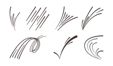 Futbol topunun hareketleri, izole edilmiş kıvrımlar ve düz çizgiler. Hızla dönen güçlü enerji patlamasının vektör toplamı. Futbol sinek hareketleri, hız vuruşlarının simgeleri