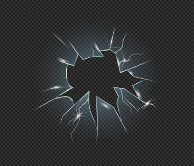 Ekranda çatlaklar ya da kırık camlı bir delik ya da keskin kenarlı kırık ya da kırık bir pencere. Vektör gerçekçi parçalanmış arka plan veya çerçeve yüzeyi kırılıyor. Suç ve öfke, vandalizm