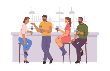 İnsanlar barda birbirlerini tanıyorlar. Vektör arkadaşlarıyla konuşuyor, bira ve şarap içiyor. Erkekler ve kadınlar hafta sonları eğleniyor, geceyi birlikte geçiriyorlar. Sosyal etkinlik ya da gezi