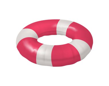 Lifebuoy insanları boğmak için şişme lastik halkayı izole etti. Denizde vektör acil durumu, sudaki insanlara yardım etmek için cankurtaran ekipmanı. Çizgili daire, havuz veya gemi enkazı için cankurtaran.