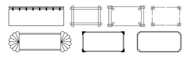 Çin bayramı dekorasyon çerçeve koleksiyonu dikdörtgen şeklinde. Vektör Asya geleneksel süsü, izole edilmiş geometrik şekil sınır kümesi. Japon modern basit sanat, zarif çizgiler