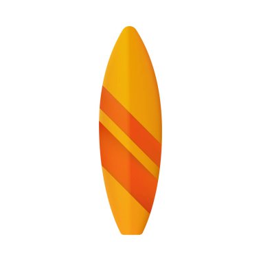 Yazın sörf yapmak ve dalgaları yakalamak için gerçekçi bir sörf tahtası. Vektör izole hobi ekipmanları, sörfçüler için sörf tahtası. Ekstrem su sporları, eğlence, eğlence ve eğlence.