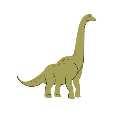 Tekstil üzerine baskı yapmak için dinozor, çocuk kıyafetleri tasarlamak için kağıt. Boynu olan vektör tyrannosaurus, komik bir Brontosaurus karakteri. Dinozor dinozor hayvan oyunu kişiliği. Apatosaurus büyük kertenkele.