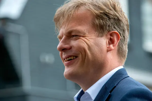 stock image ENSCHEDE, THE NETHERLANDS - JUL 05, 2020: Dutch politician Pieter Omtzigt is the most popular politician in the House of Representatives.