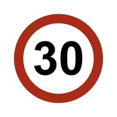 30 km / saat hız sınırı işareti