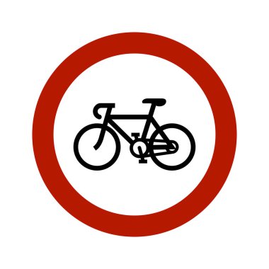 Yasak bisiklet girişi için trafik işareti