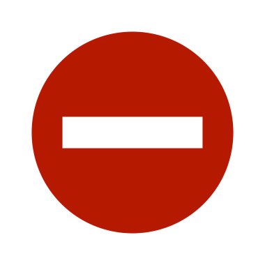 Tüm araçlara yasak giriş için trafik işareti