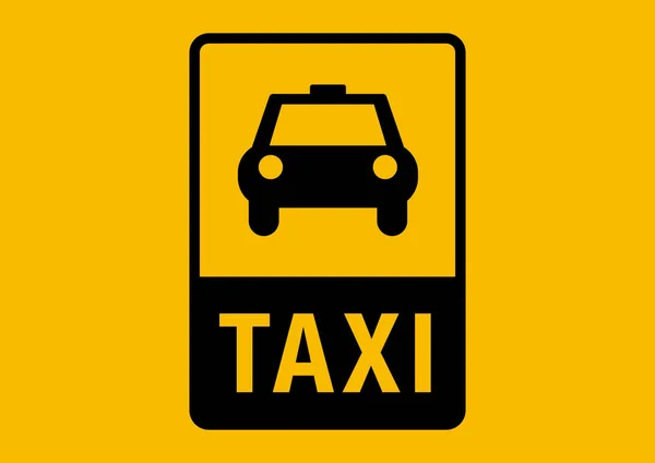 Taxi Ikon Tecken Illustration — Stockfoto