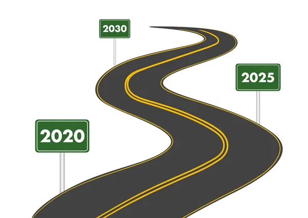 Illustrazione Della Tabella Marcia Periodo 2020 2025 2030 — Foto Stock