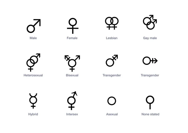 Género Símbolos Orientación Sexual — Foto de Stock
