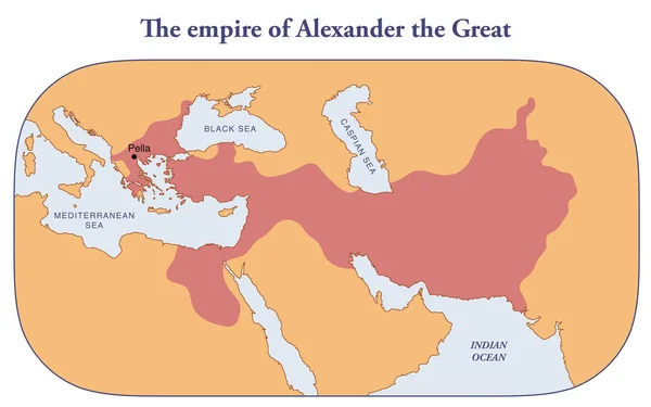 Kekaisaran Rute Dan Pertempuran Alexander Agung Dari Yunani India — Stok Foto