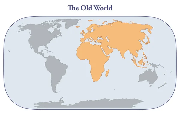 Mapa Del Viejo Mundo Conocido Por Los Humanos — Foto de Stock