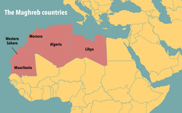 Landen Van Maghreb Regio Afrika — Stockfoto