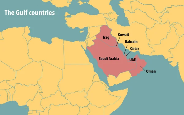 Arka Planda Basra Körfezi Ülkeleri — Stok fotoğraf