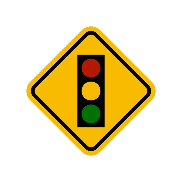 Skylt För Kommande Trafiksignaler — Stockfoto