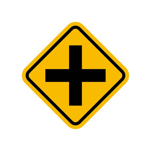 Verkeersbord Voor Kruising Verderop — Stockfoto