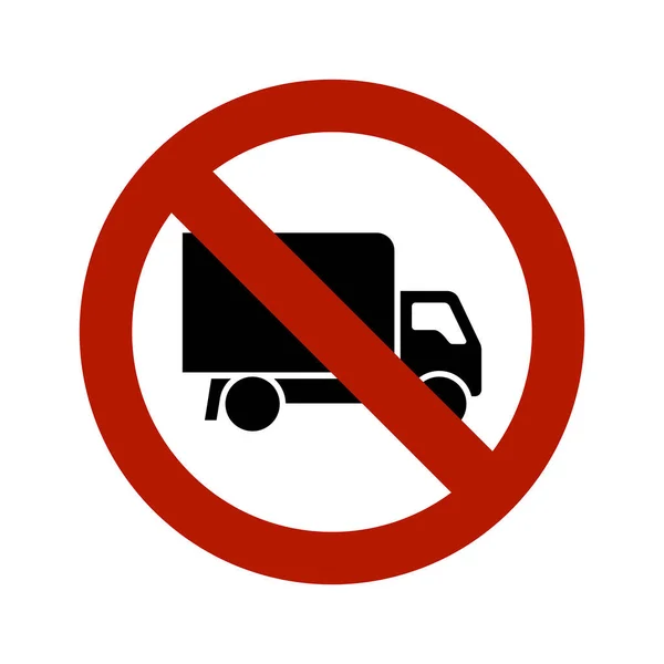 Σήμα Κυκλοφορίας Για Απαγορευμένη Είσοδο Φορτηγά Βαρέα Εμπορικά Οχήματα — Φωτογραφία Αρχείου