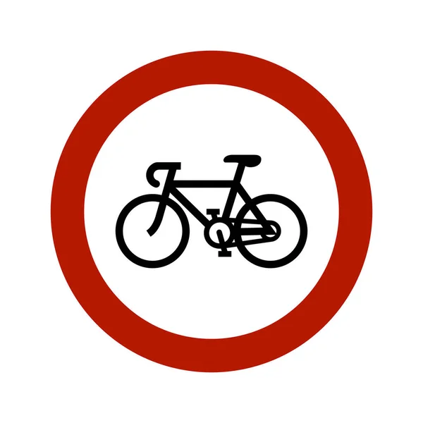 Yasak Bisiklet Girişi Için Trafik Işareti — Stok fotoğraf