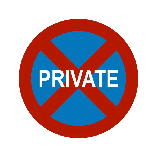 Znak Drogowy Dla Nieparkowania Terenie Prywatnym — Zdjęcie stockowe