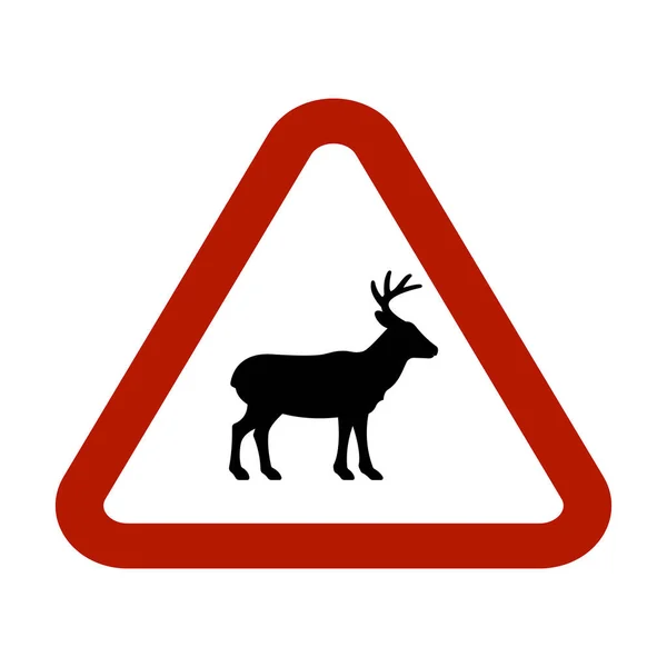 stock image Traffic sign for crossing wild animals near the road