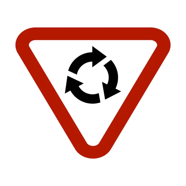 Kreisverkehr Kreuzung Verkehrszeichen — Stockfoto