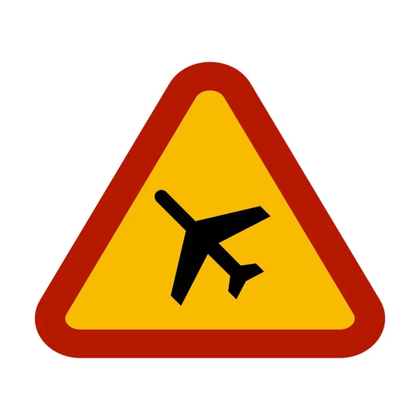 Дорожный Знак Низколетящих Самолетов — стоковое фото