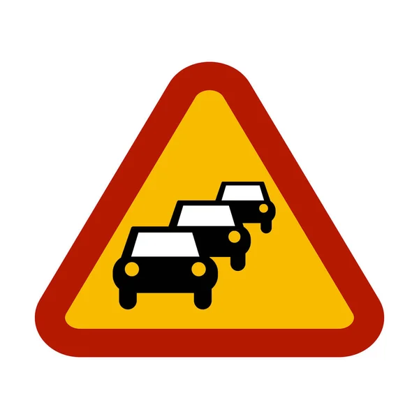 Verkehrszeichen Für Voraussichtliche Staus — Stockfoto